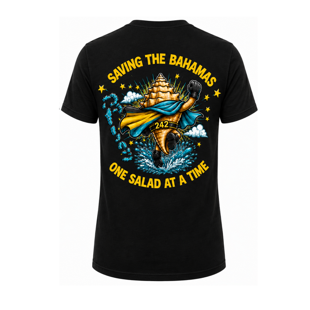 SUPER CONCH LUXARY GRAPHIC TEE BLACL