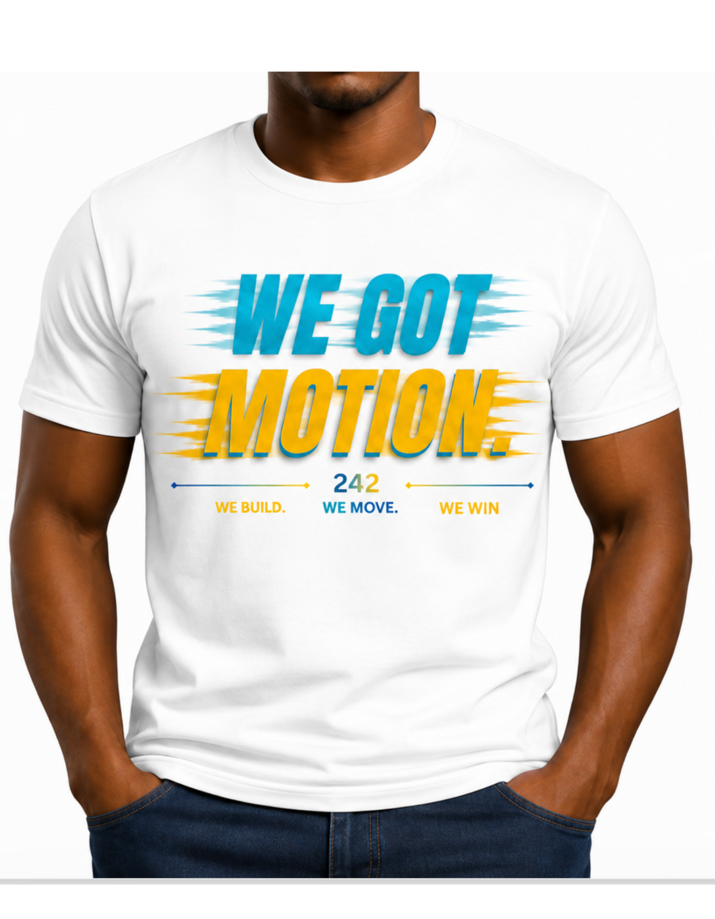 WE GAT MOTION LUXARY WHITE TEE