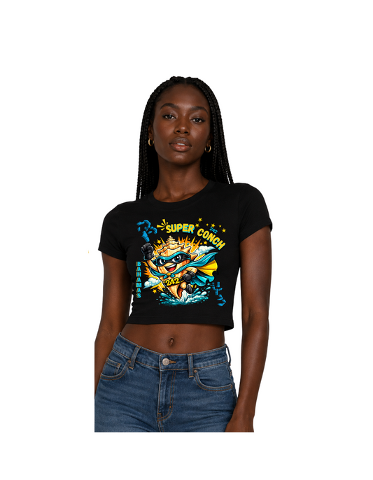 SUPER CONCH BABY TEE BLACK